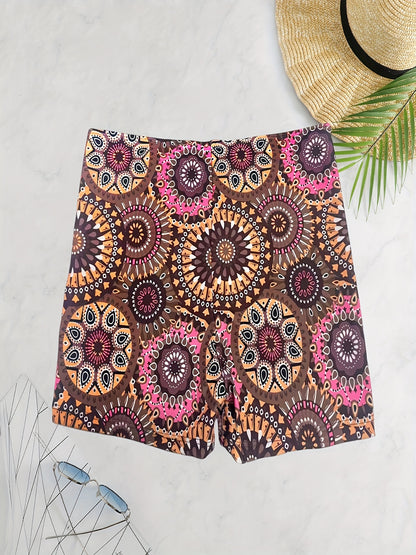 Badeshorts mit Tribal-Blumenmuster - Lena