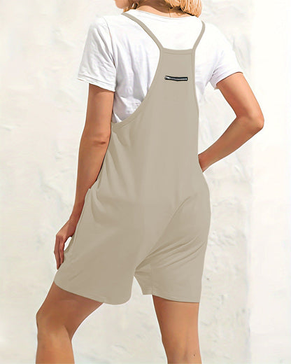 Elisa - schwarzer lässiger jumpsuit