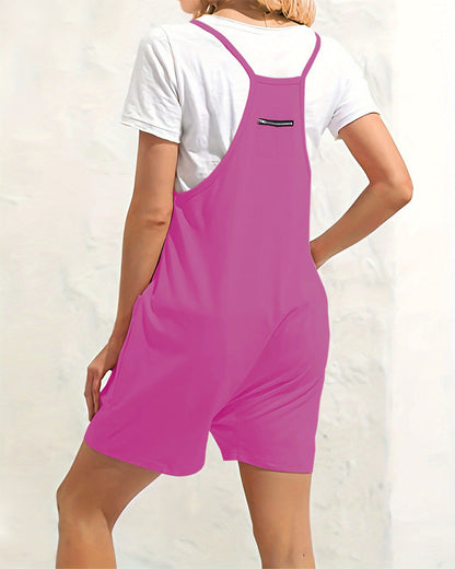 Elisa - schwarzer lässiger jumpsuit