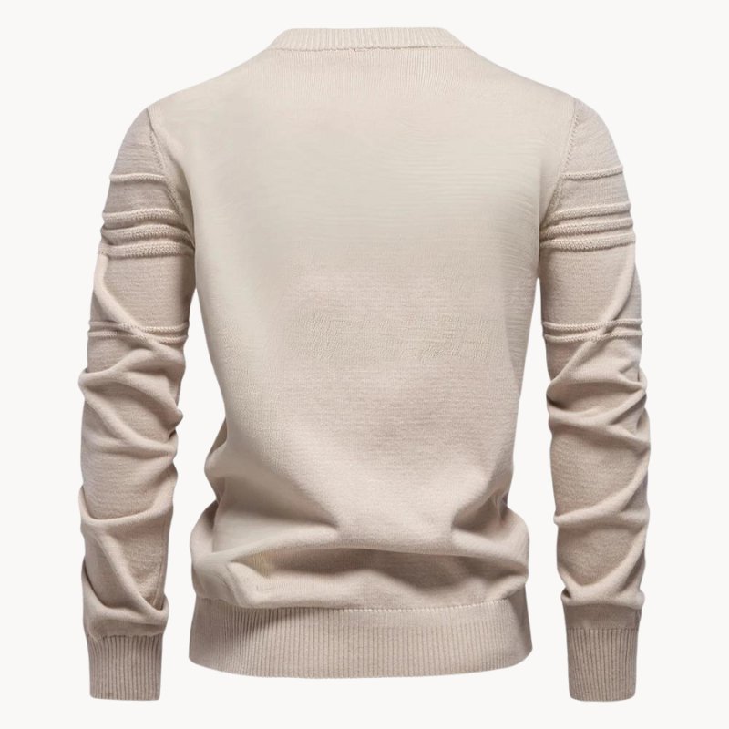 Eleganter Pullover mit Karomuster Hellgrau - Leo