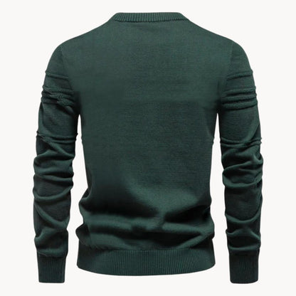 Eleganter Pullover mit Karomuster Hellgrau - Leo