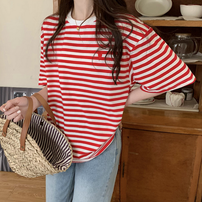 Schwarz-Weiß Gestreiftes T-Shirt - Zoe