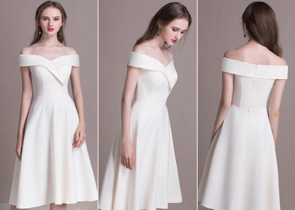 Weißes Cocktailkleid - Clara