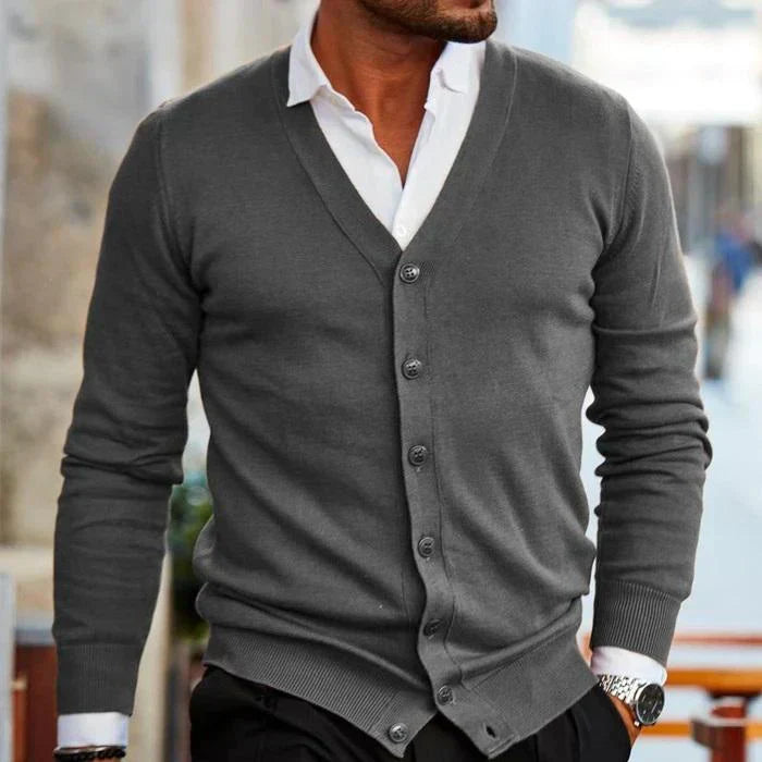 Stefan comfort herren cardigan – weicher strick für alltag