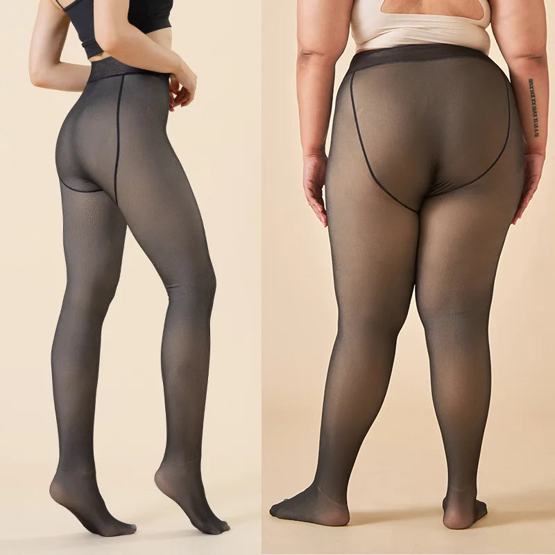 Schwarze Elegante Warme Strumpfhose für Damen – Clara