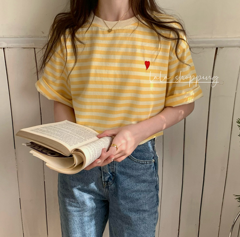 Schwarz-Weiß Gestreiftes T-Shirt - Zoe