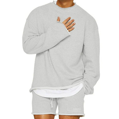 Lässiger langarmpullover für herren – weiche winterqualität