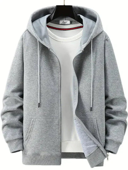 Jesper – full-zip hoodie mit kapuze und vordertaschen
