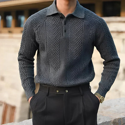 Darius strickpullover mit langen ärmeln – herren