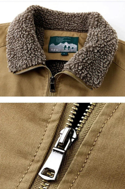 Jonas – lässige jacke mit warmem sherpa-futter
