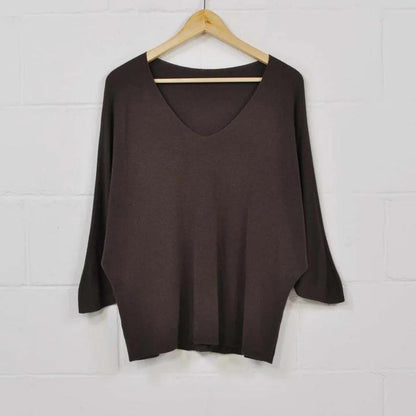 Elena - Blaue Cashmere Bluse