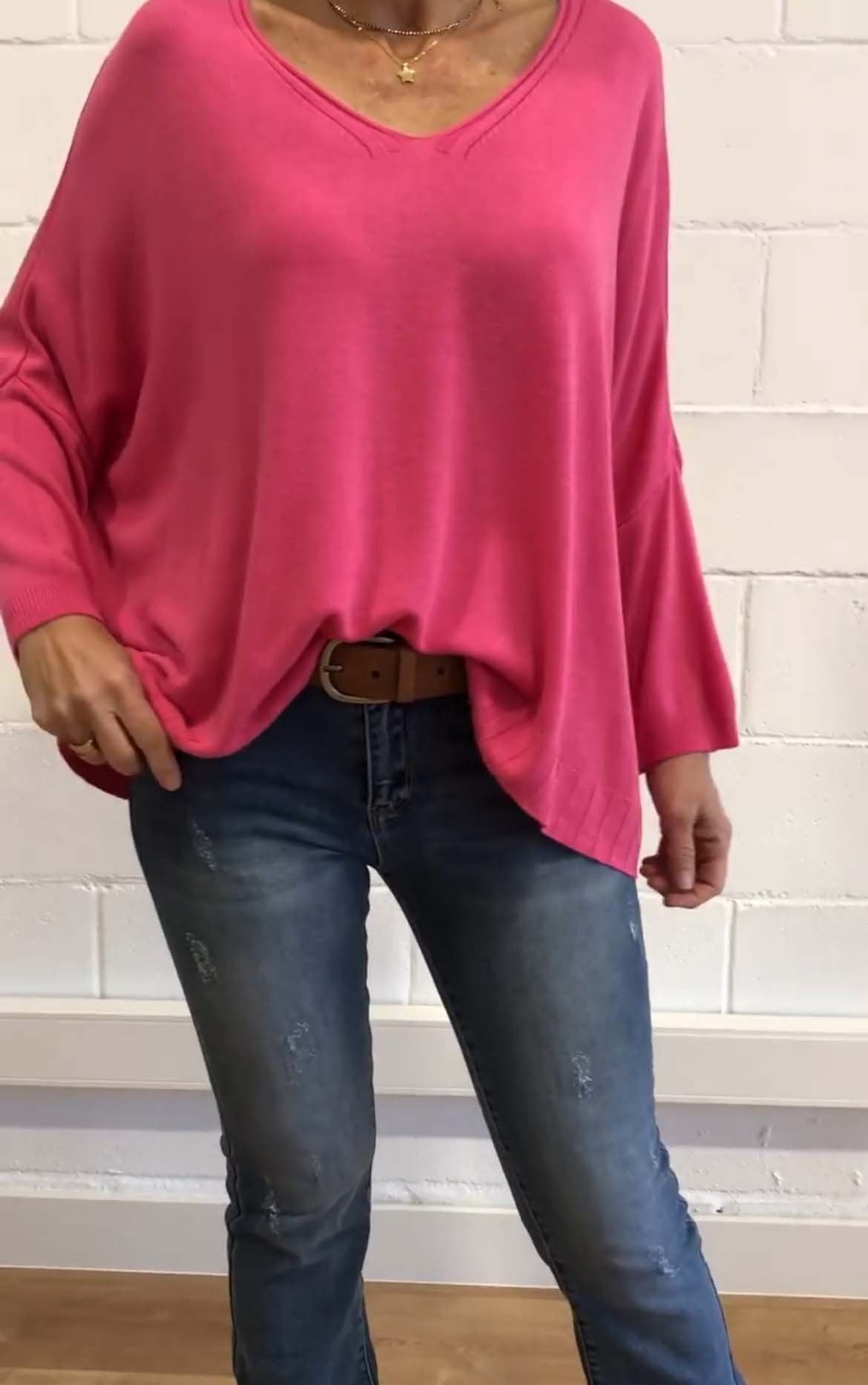 Sophie’s Rosa Stricktop: Lebendiges Rosa für den Alltag