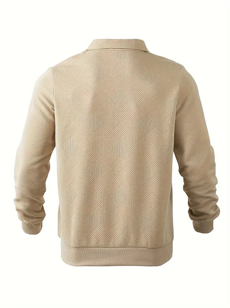 Herren Vintage Reißverschluss-Pullover Khaki - Noah