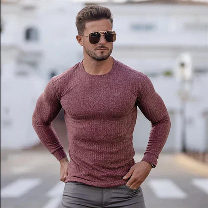 Herren-strickpullover in schmaler passform – herren