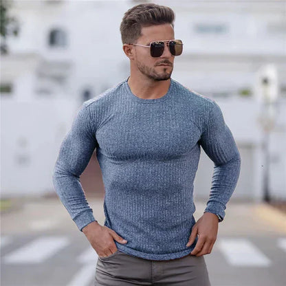 Herren-strickpullover in schmaler passform – herren