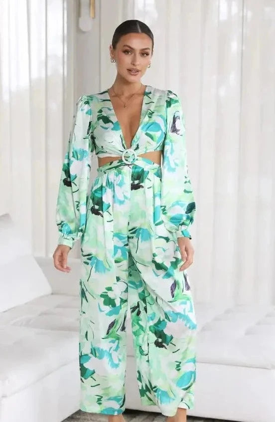 Rosa Blumen Jumpsuit - Sophie