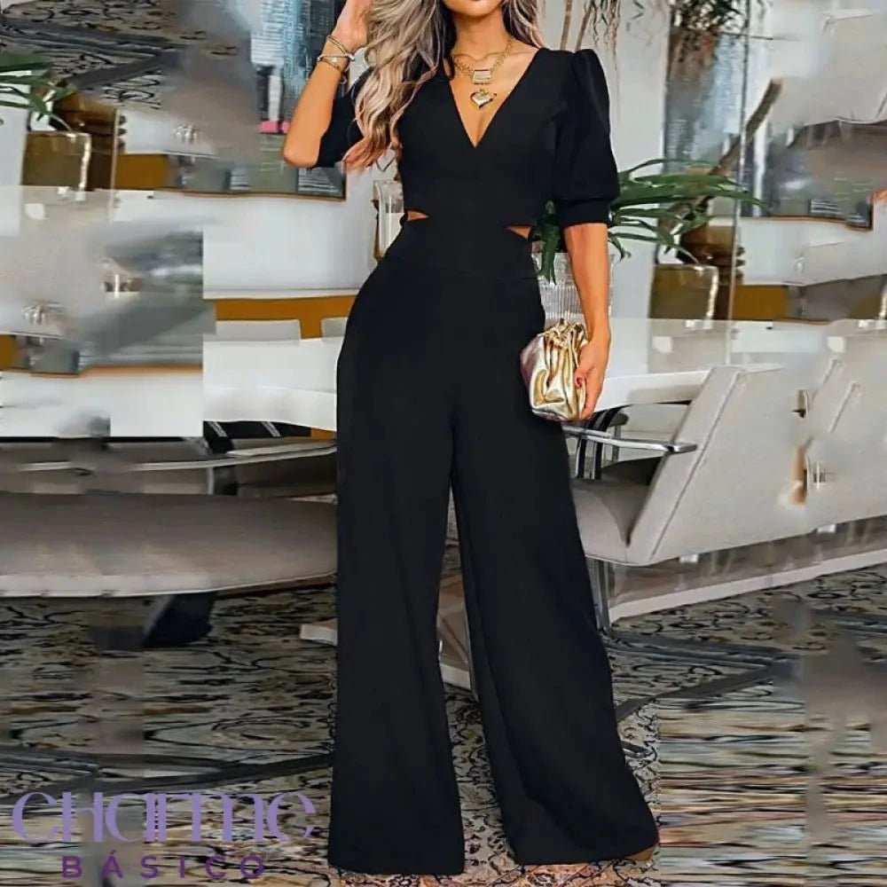Eleganter Schwarzer Jumpsuit - Vanessa