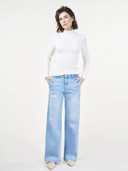 Marlene – weites bein sonnig blau destroy