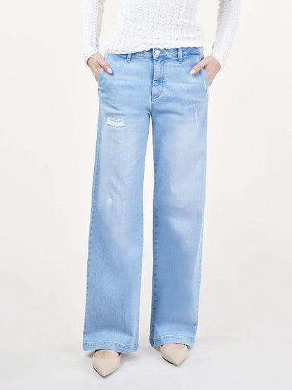 Marlene – weites bein sonnig blau destroy