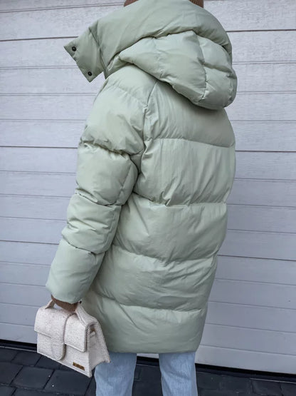 Beiger Wintermantel in Extra-Länge - Lena