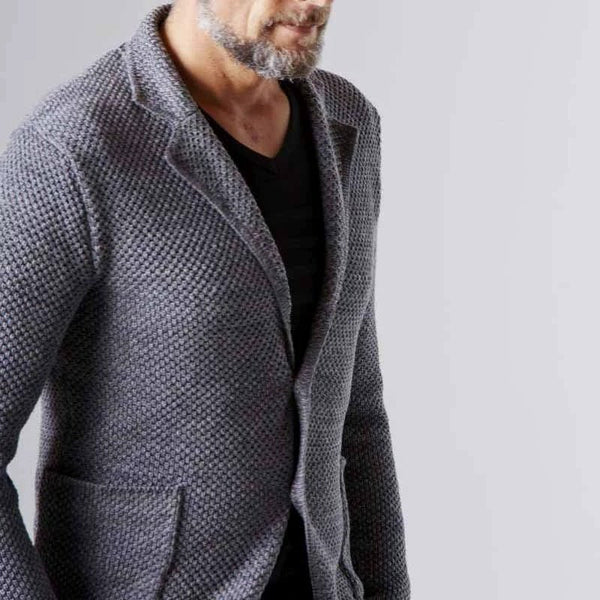 Reiner – blazer mit fischgratmuster im klassischen design
