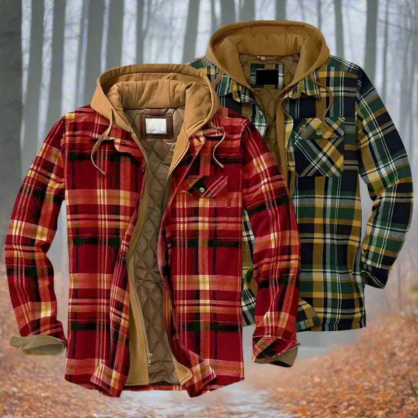 Ormond karierte winterjacke mit kapuze – herren