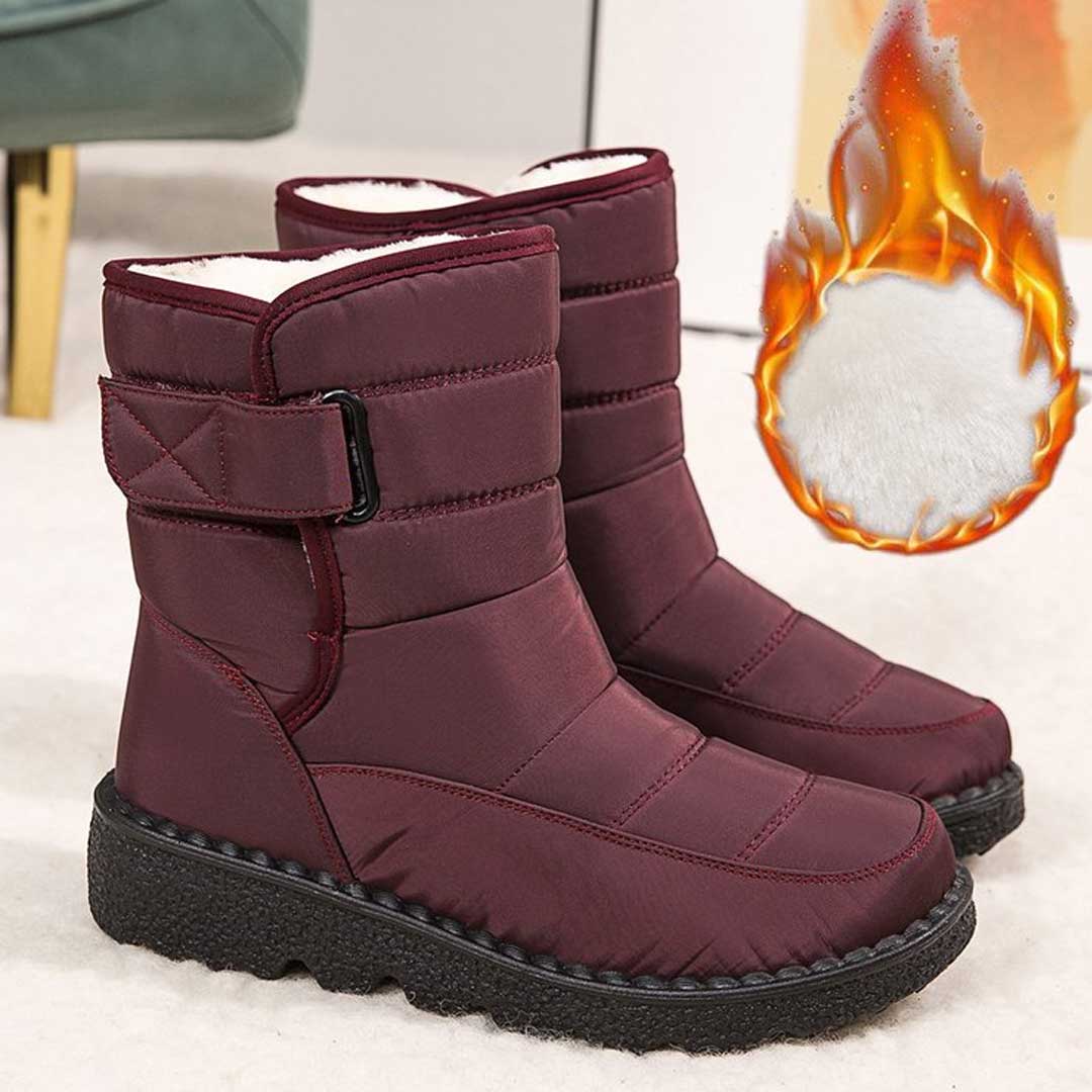 Rutschfeste Winterstiefel Rot - Alina