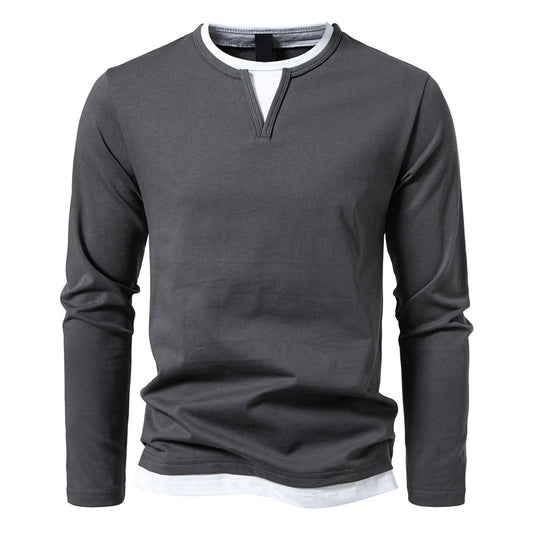 Langarm Pullover Grau - Julian