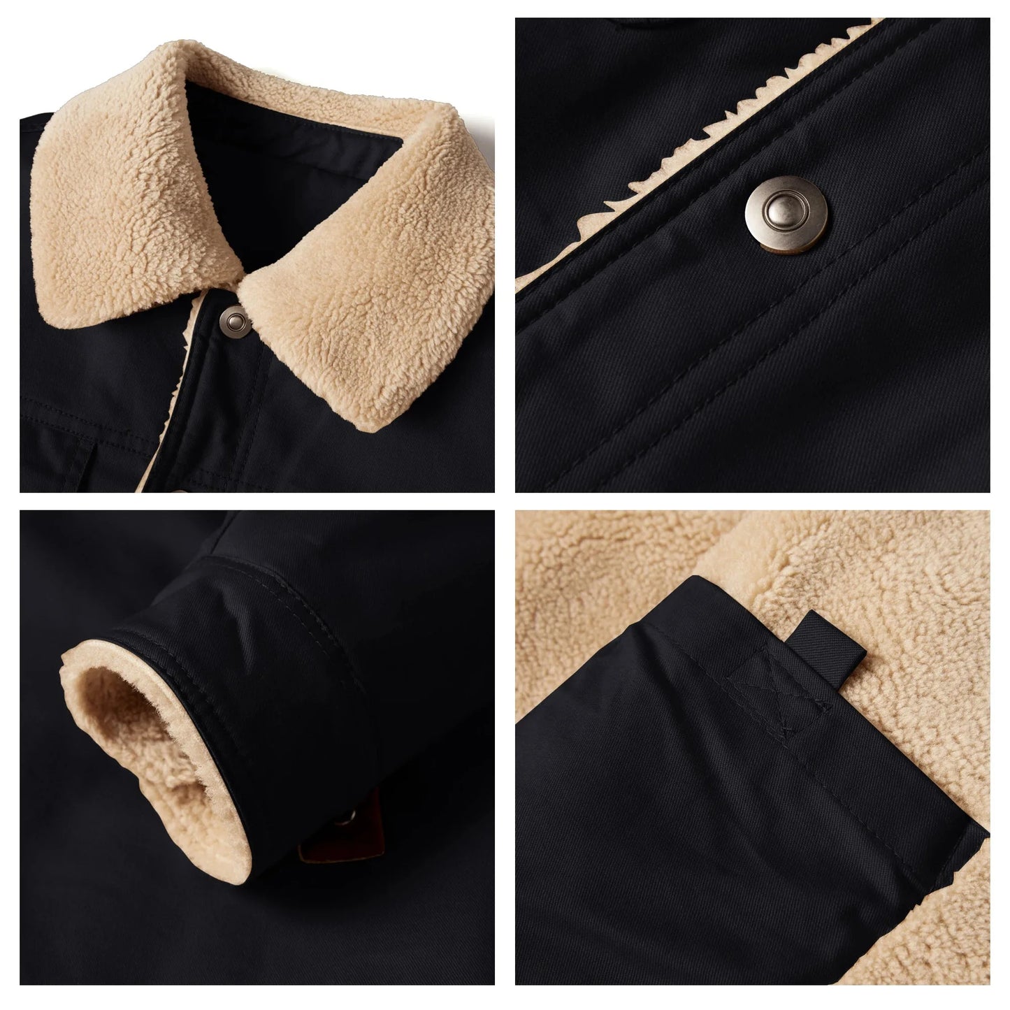 Winterjacke mit Fleece-Futter Schwarz - Jonas