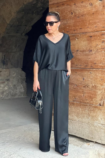 Britt - zweiteiliges satin-set