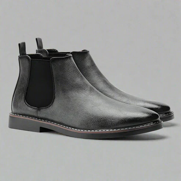 Herren-chelsea-boots aus leder zum hineinschlüpfen, elegant und leger – herren