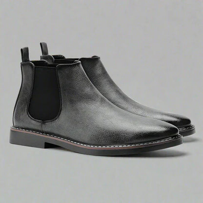 Herren-chelsea-boots aus leder zum hineinschlüpfen, elegant und leger – herren