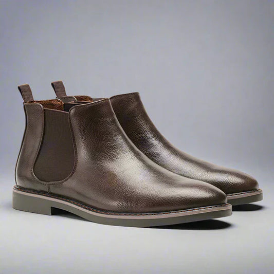 Herren-chelsea-boots aus leder zum hineinschlüpfen, elegant und leger – herren