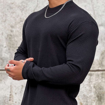 Oversized strickpullover mit rundhalsausschnitt – herren
