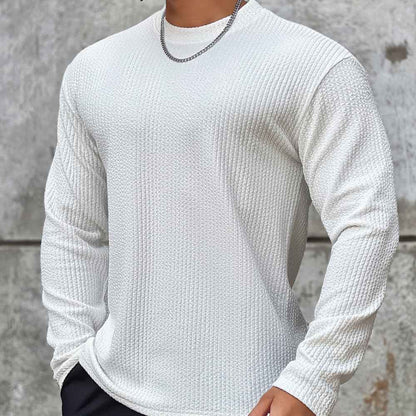 Oversized strickpullover mit rundhalsausschnitt – herren