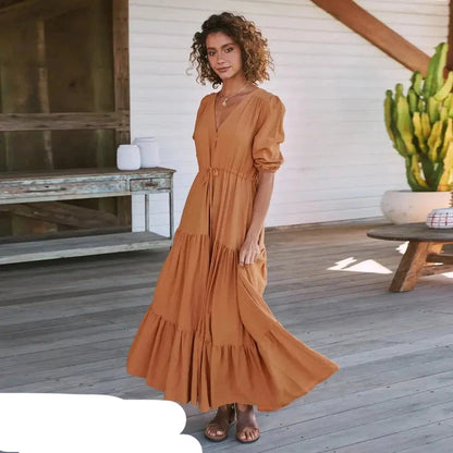 Pinkes maxi-kleid - Amelie