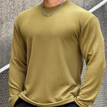 Oversized strickpullover mit rundhalsausschnitt – herren