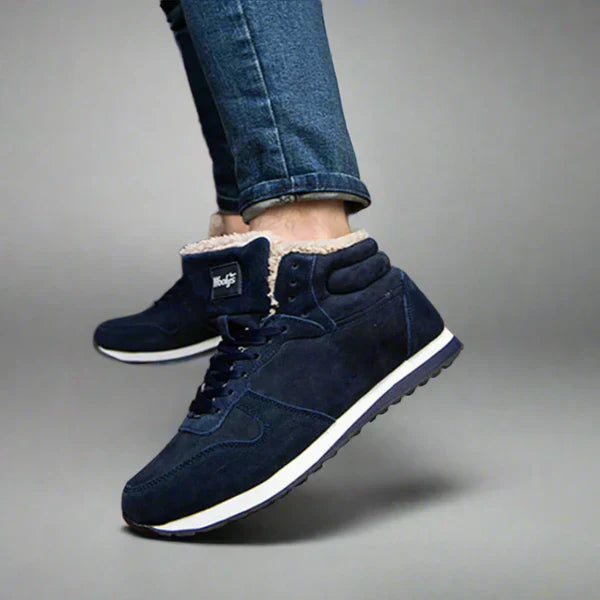 Warme, pelzgefütterte herren-winterstiefel mit hohem schaft – herren