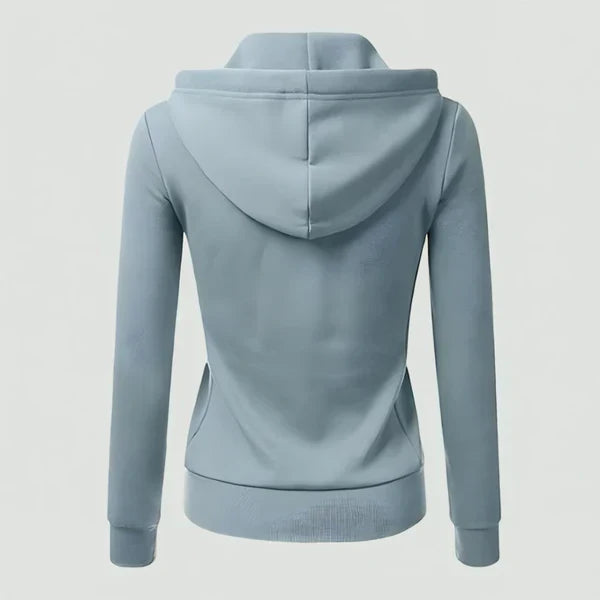Damen-fleece-kapuzenjacke mit reißverschluss – damen