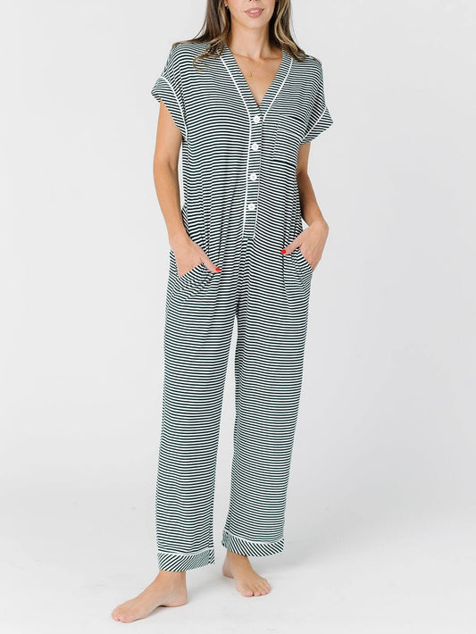 Gestreifter Freizeit-Jumpsuit – Stilvoll & Bequem