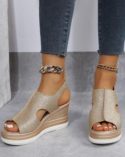 Funkelnde Plateau-Sandalen | Stilvoll & Ergonomisch