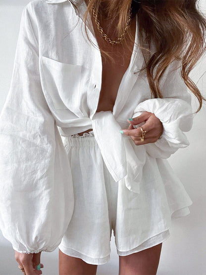 Leichte Sommerbluse mit Shorts - Vielseitigkeit & Tragekomfort