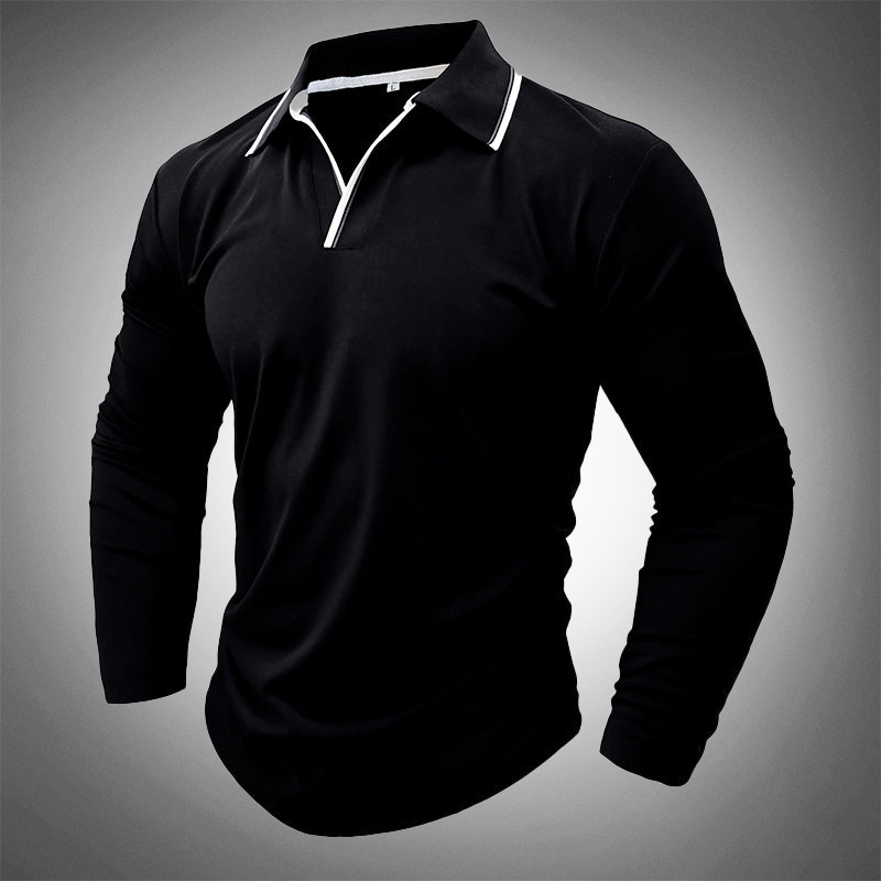 Elegantes Herren-Polohemd – Kontrastkragen & Slim-Fit