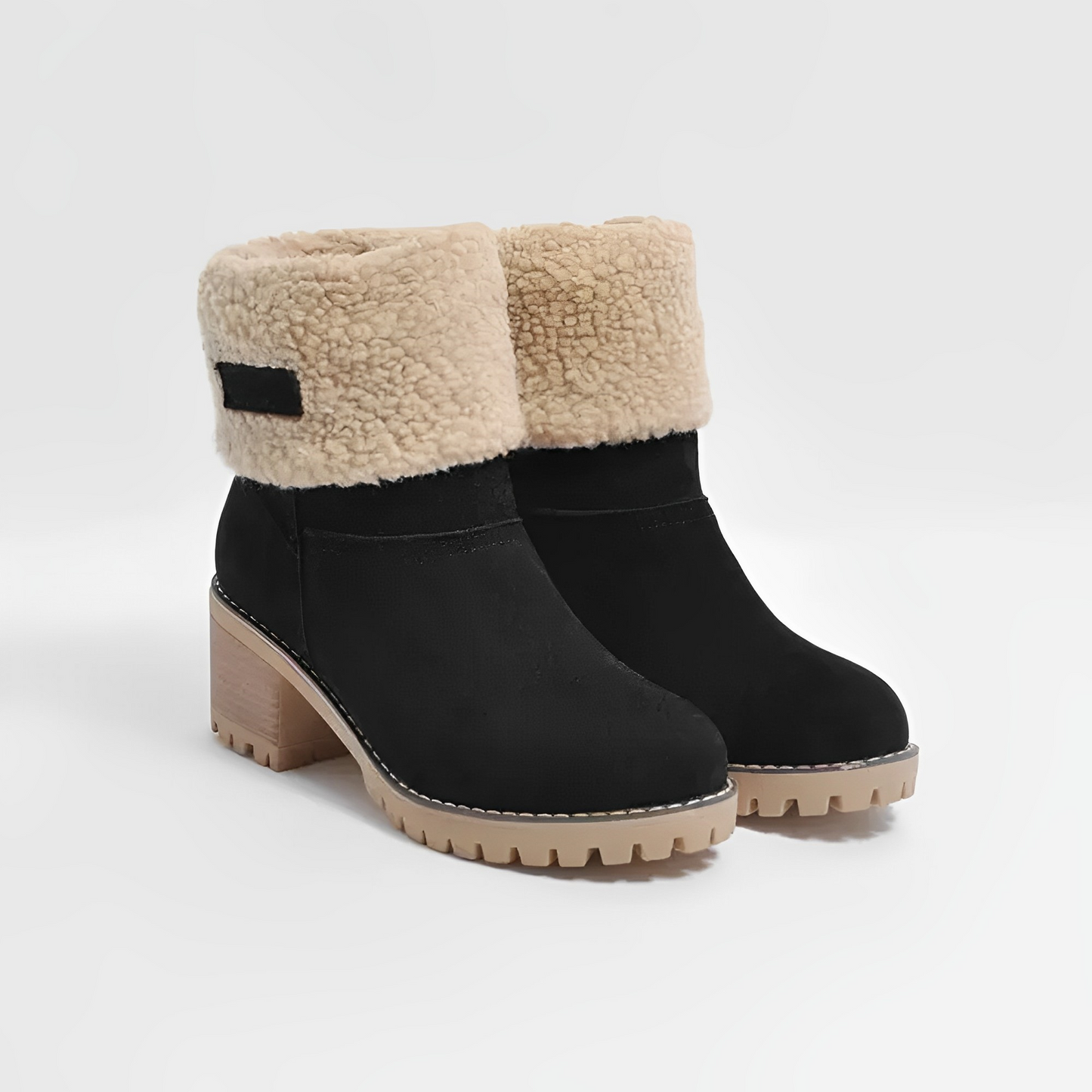 CozyStride Damen Wasserdichte Lederstiefel mit Wollfutter