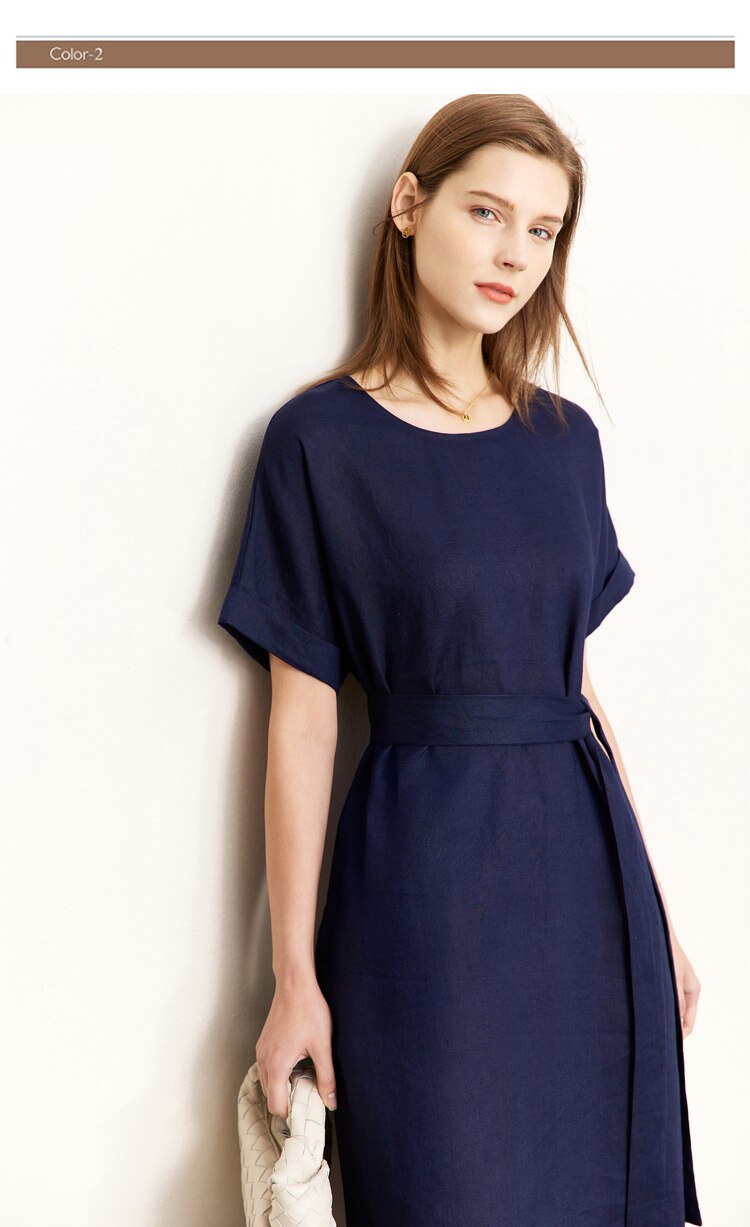 Charmantes Midikleid mit Gürtel – Klassisch & Komfortabel