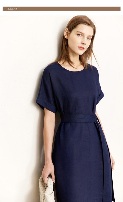 Charmantes Midikleid mit Gürtel – Klassisch & Komfortabel