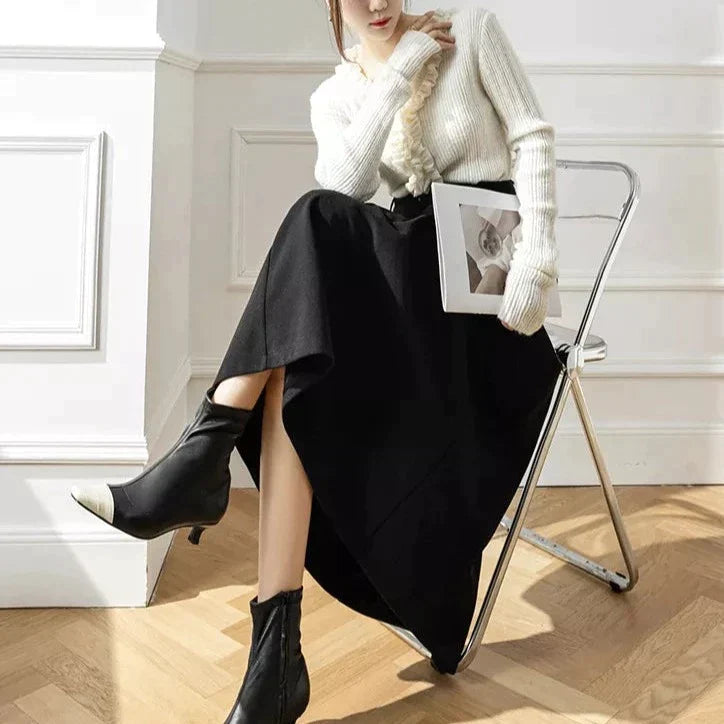 Eleganter Faltenrock im Maxi-Stil