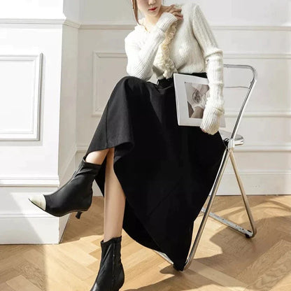 Eleganter Faltenrock im Maxi-Stil