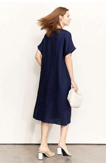 Charmantes Midikleid mit Gürtel – Klassisch & Komfortabel