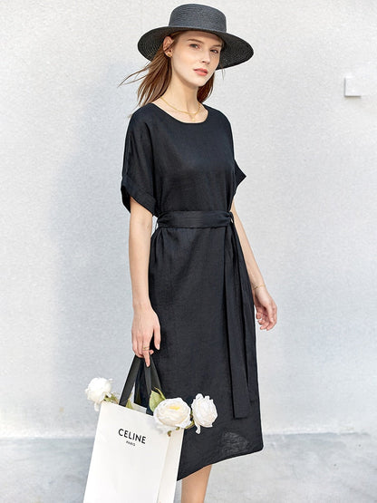 Charmantes Midikleid mit Gürtel – Klassisch & Komfortabel